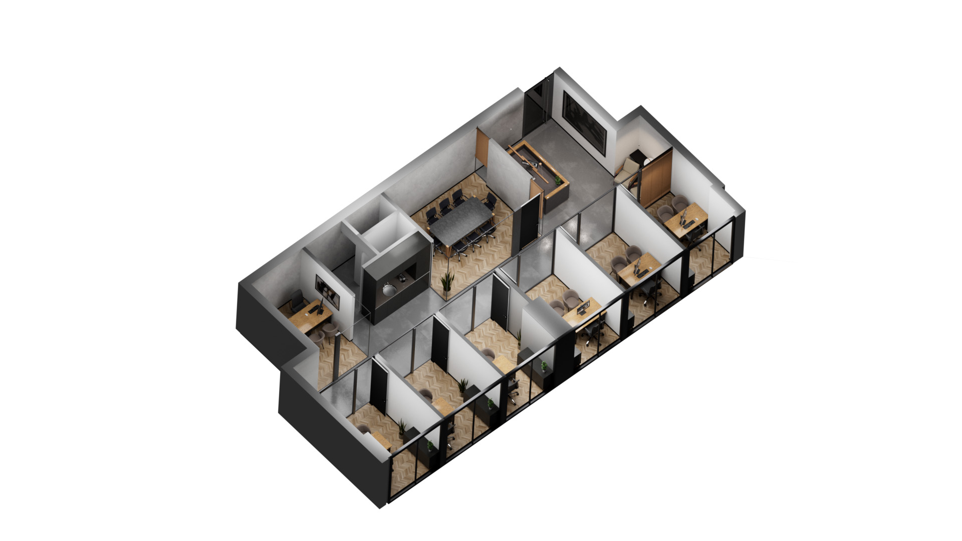 Law firm isometric overview